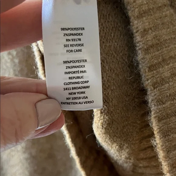 Workshop Republic Clothing Brown Crew Neck Sweater - Picture 3 of 7